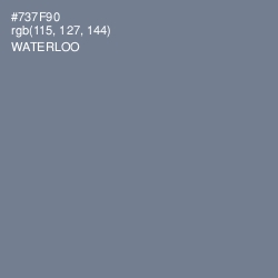 #737F90 - Waterloo  Color Image